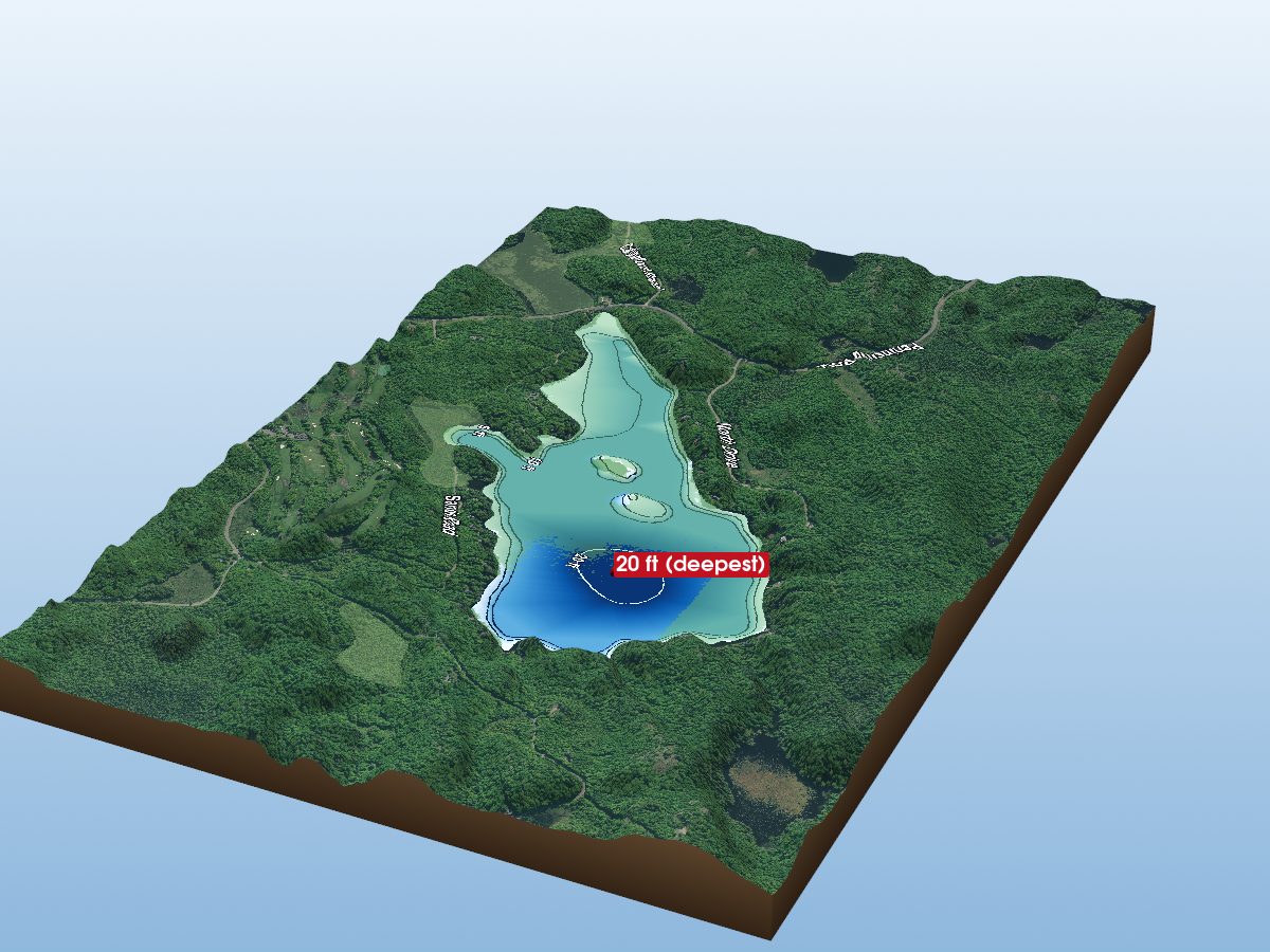 Depth map of Bruce Lake