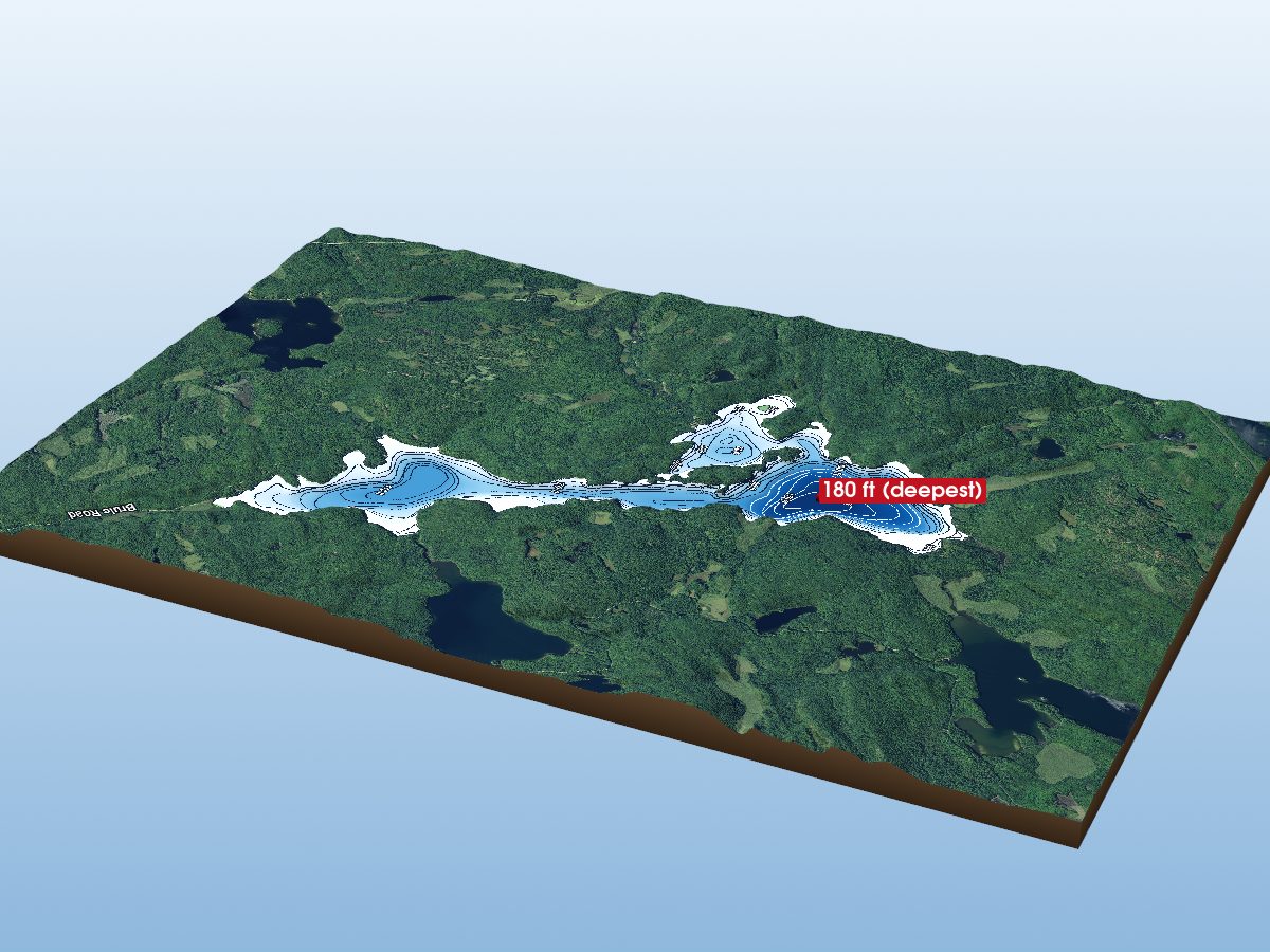 Depth map of Brule Lake