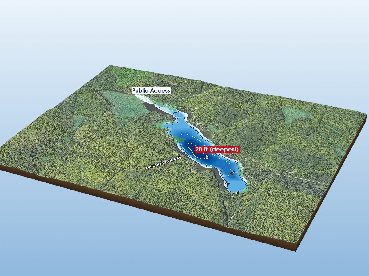 Depth map of Brule Lake