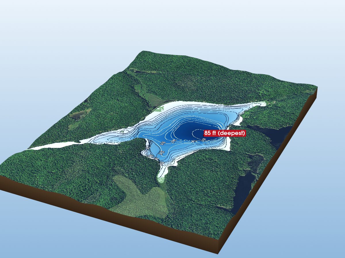 Depth map of Brule Lake