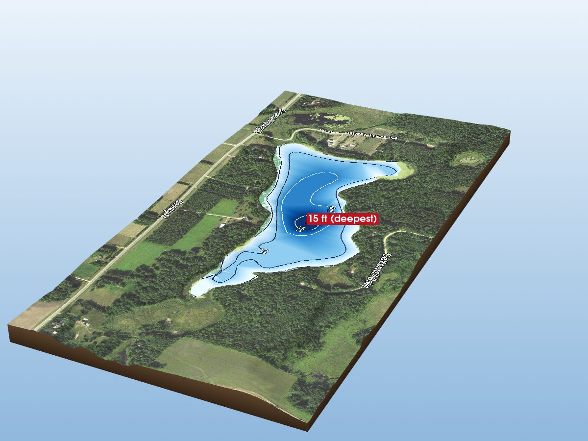 Depth map of Brush Lake
