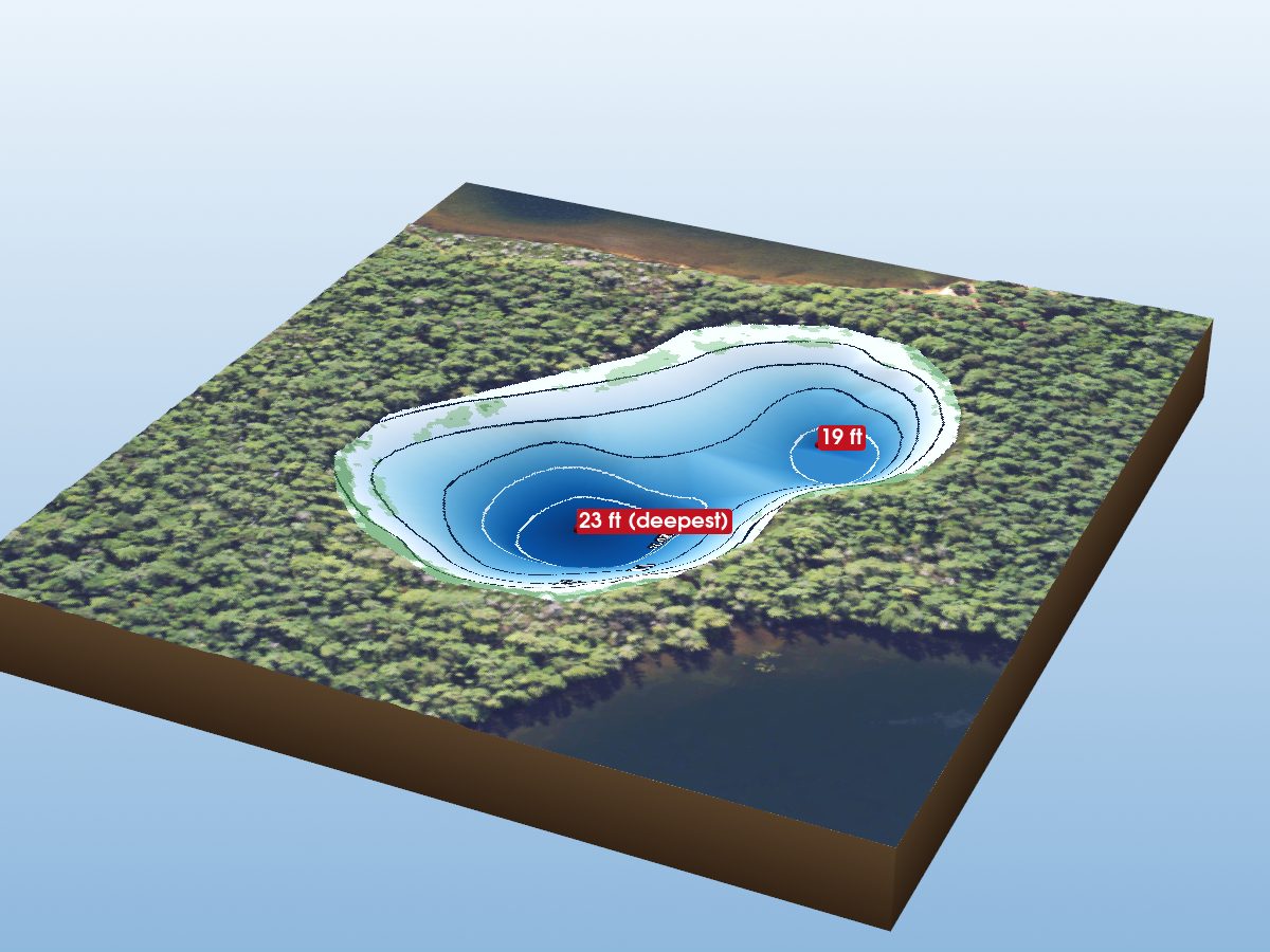 Depth map of Brush Lake
