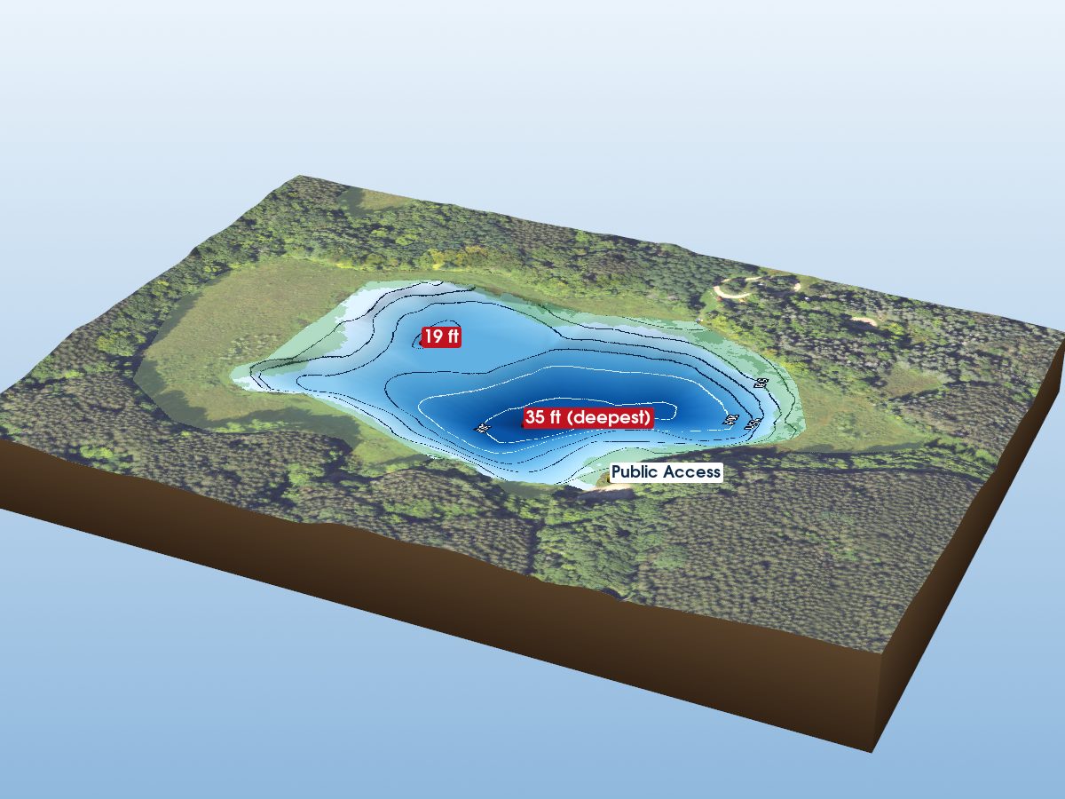 Depth map of Brush Lake