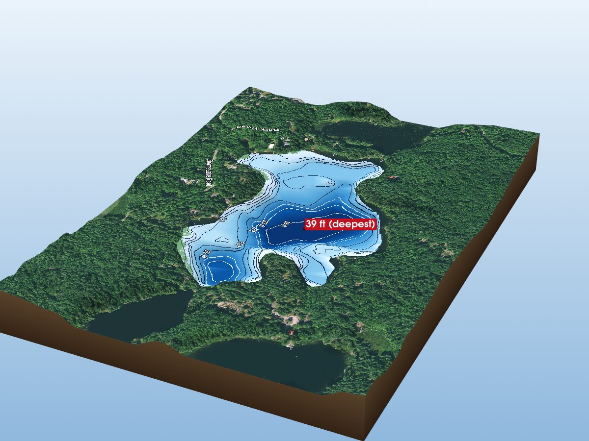 Depth map of Brush Lake