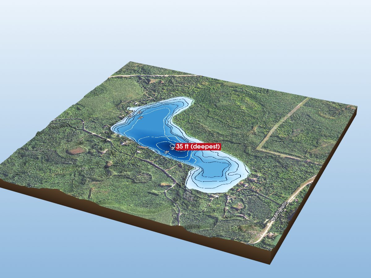 Depth map of Brush Shanty Lake