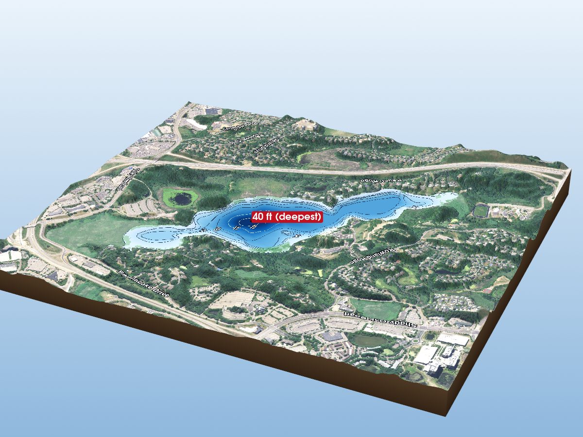 Depth map of Bryant Lake