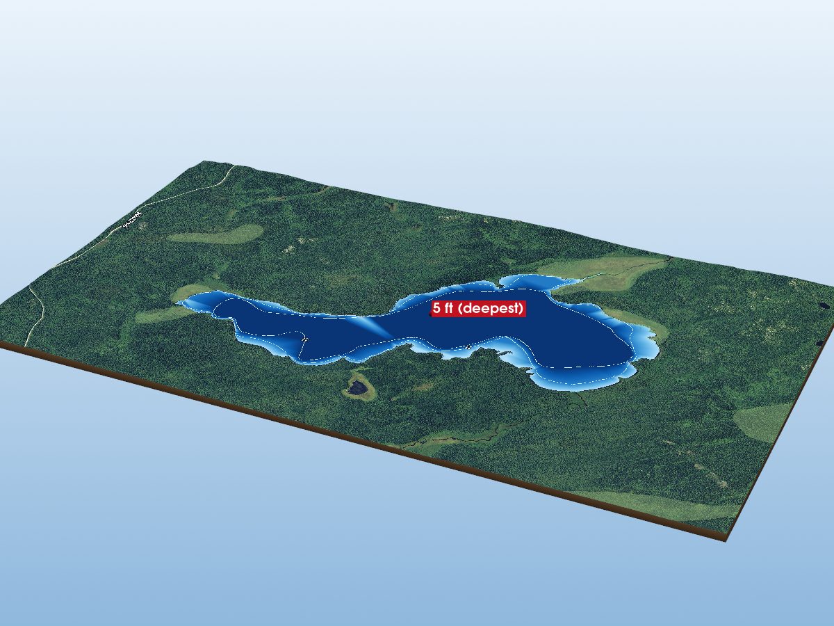 Depth map of Buchanan Lake