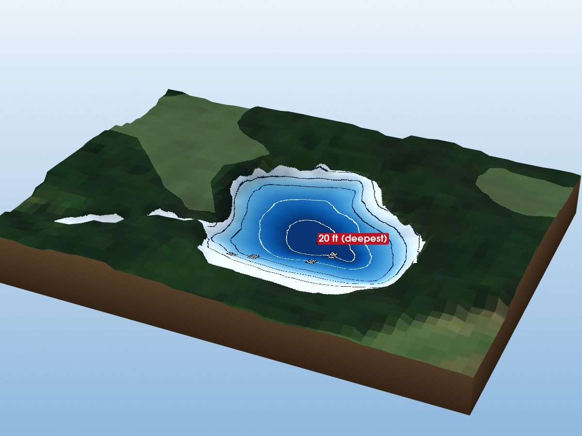 Depth map of Buchanan Lake