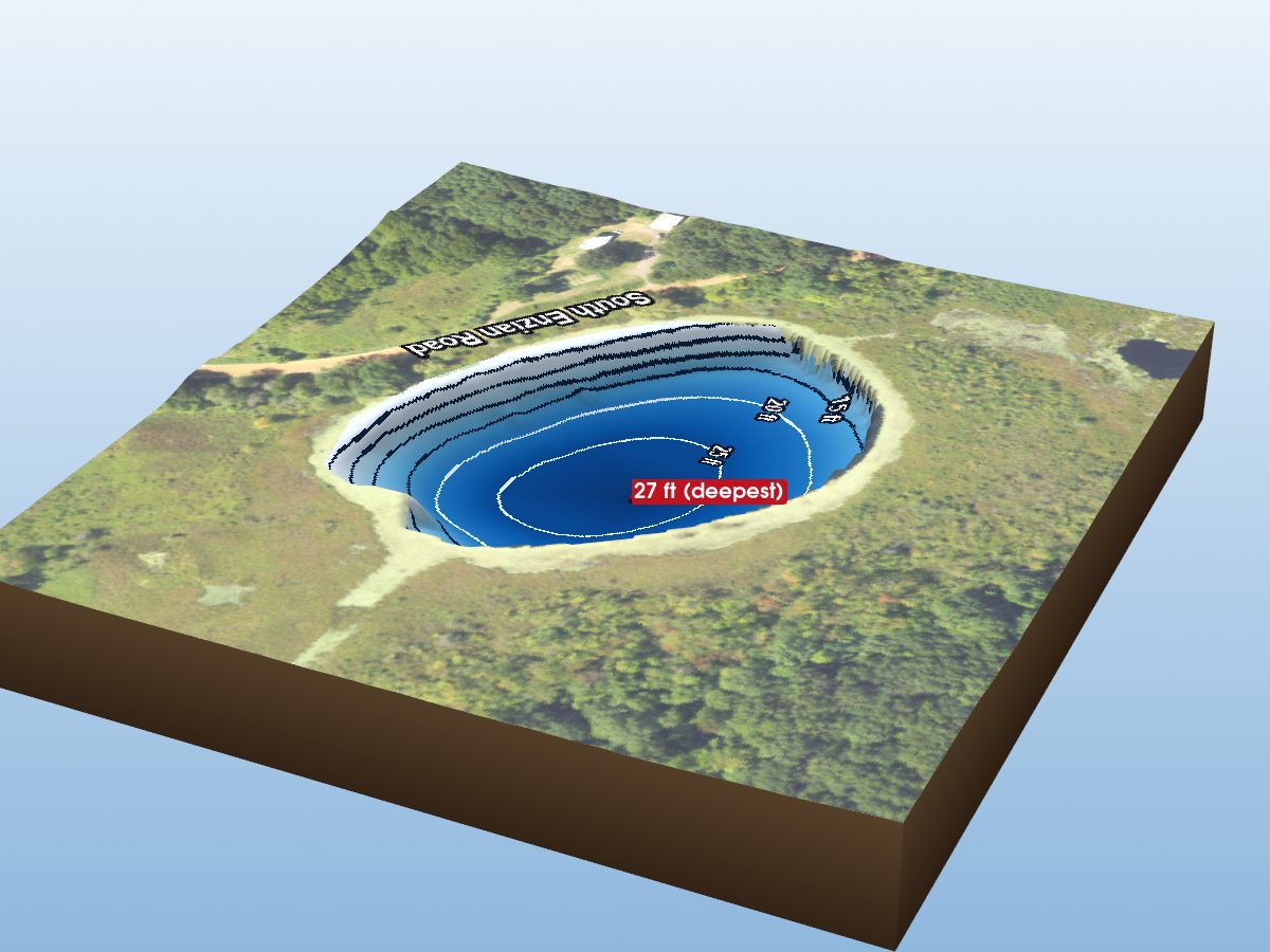Depth map of Buck Lake