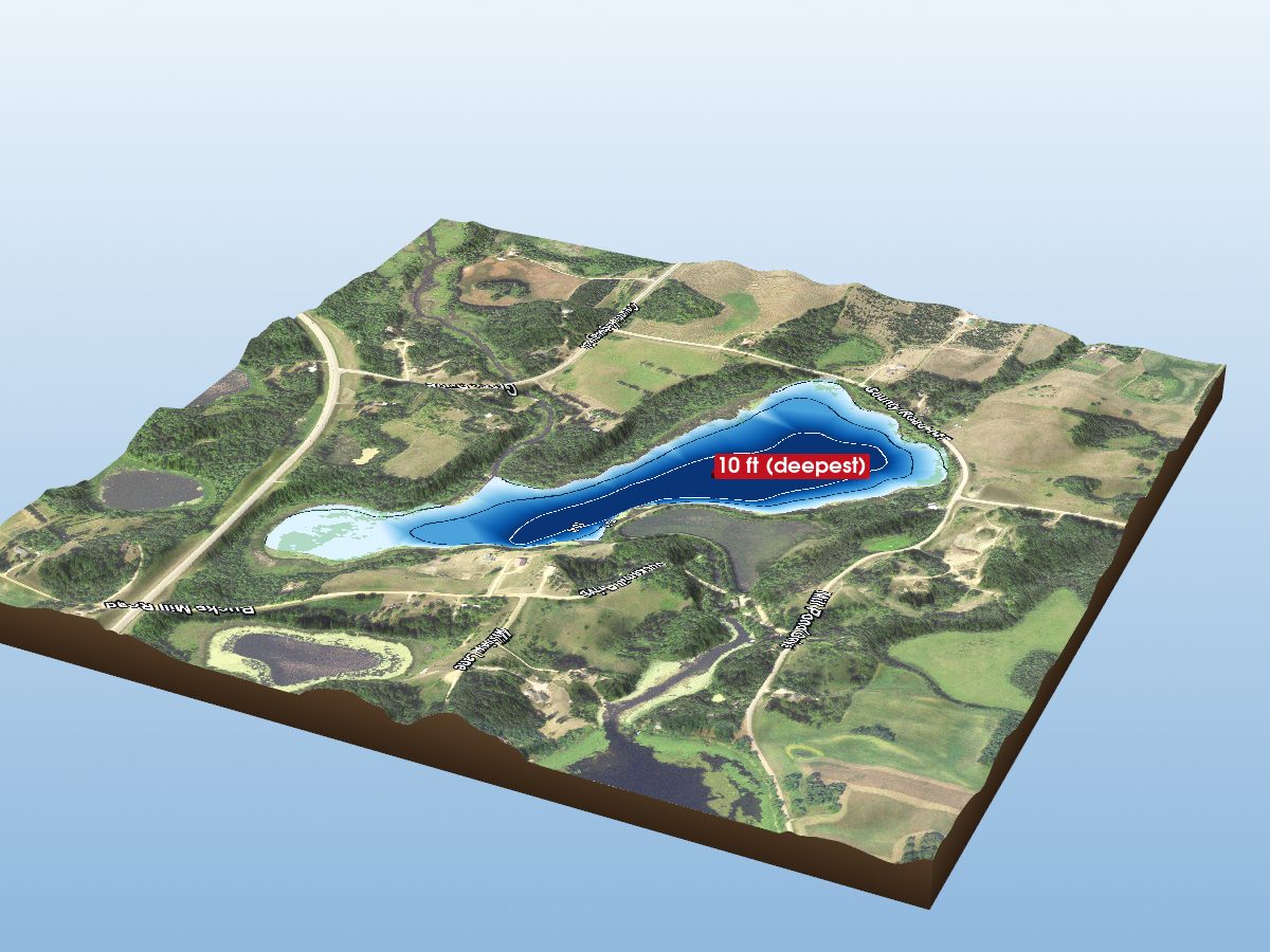 Depth map of Buck Lake