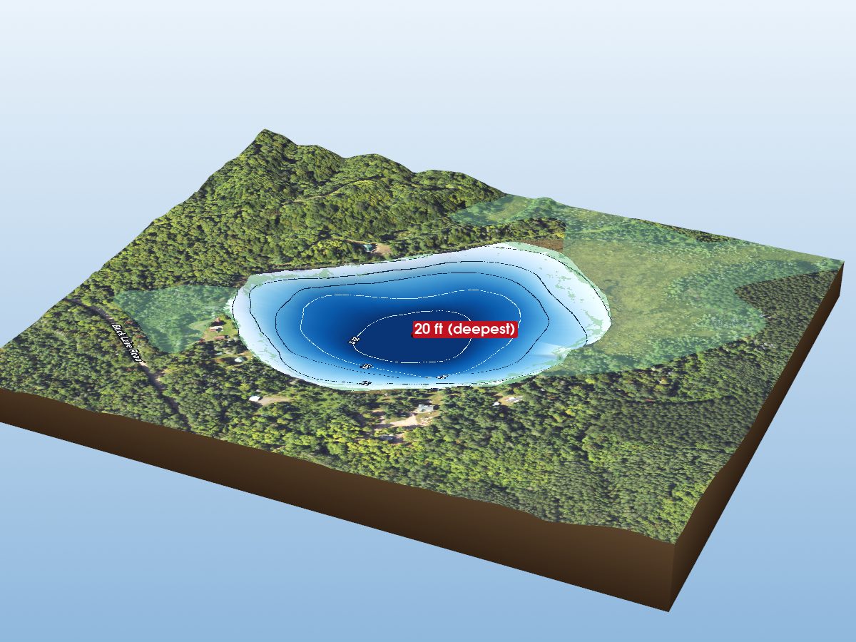 Depth map of Buck Lake