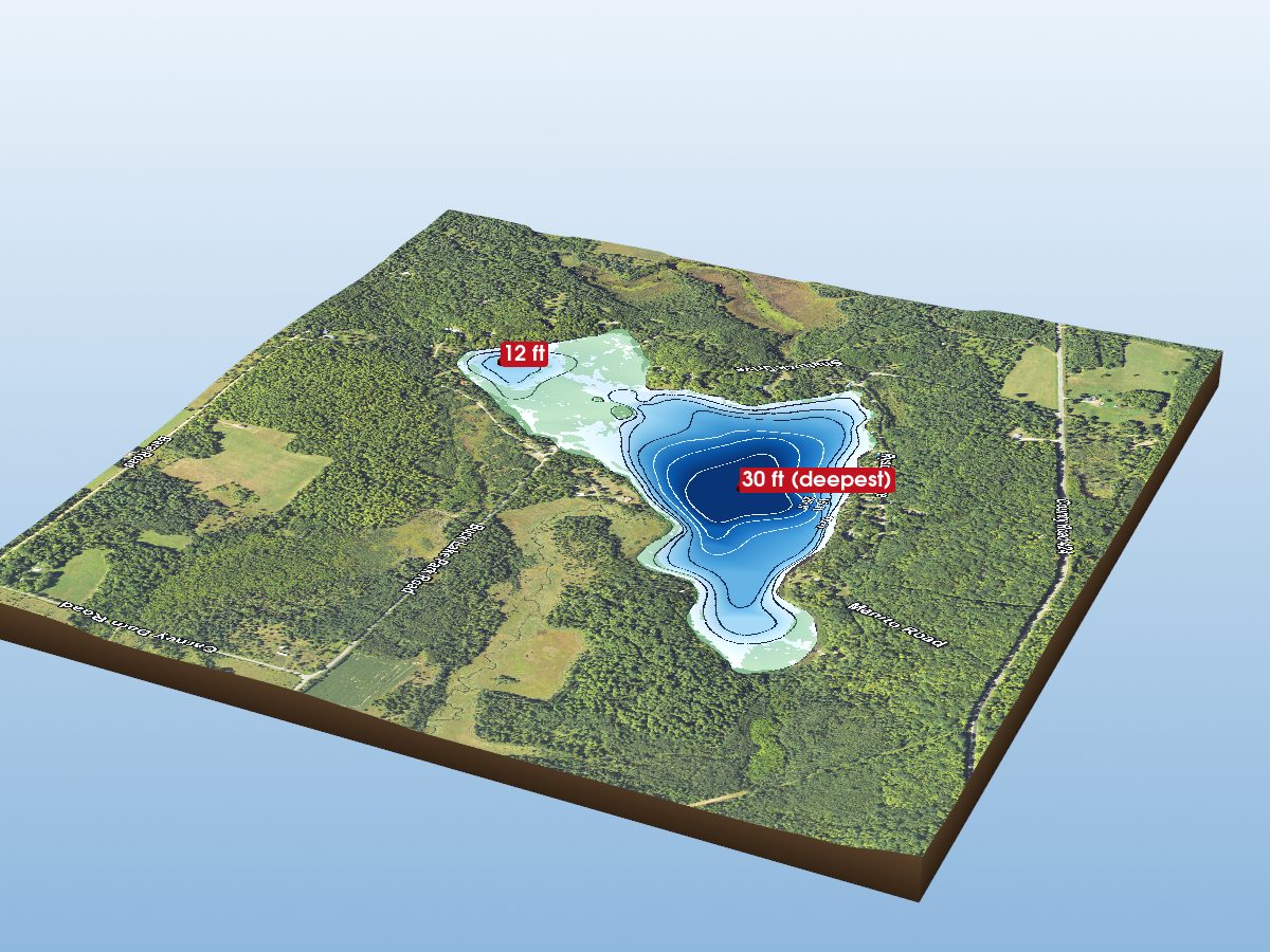 Depth map of Buck Lake