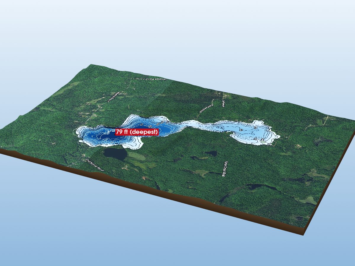 Depth map of Buck Lake