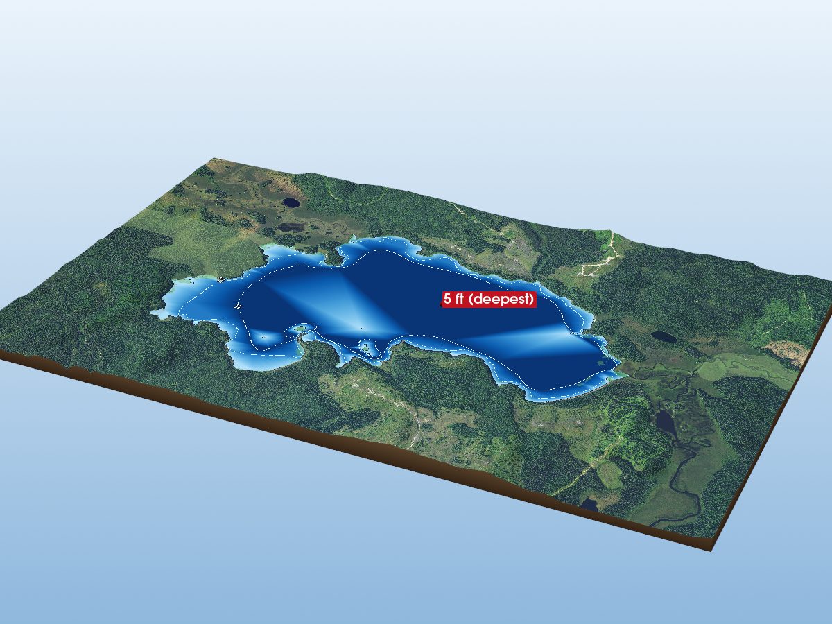 Depth map of Buck Lake