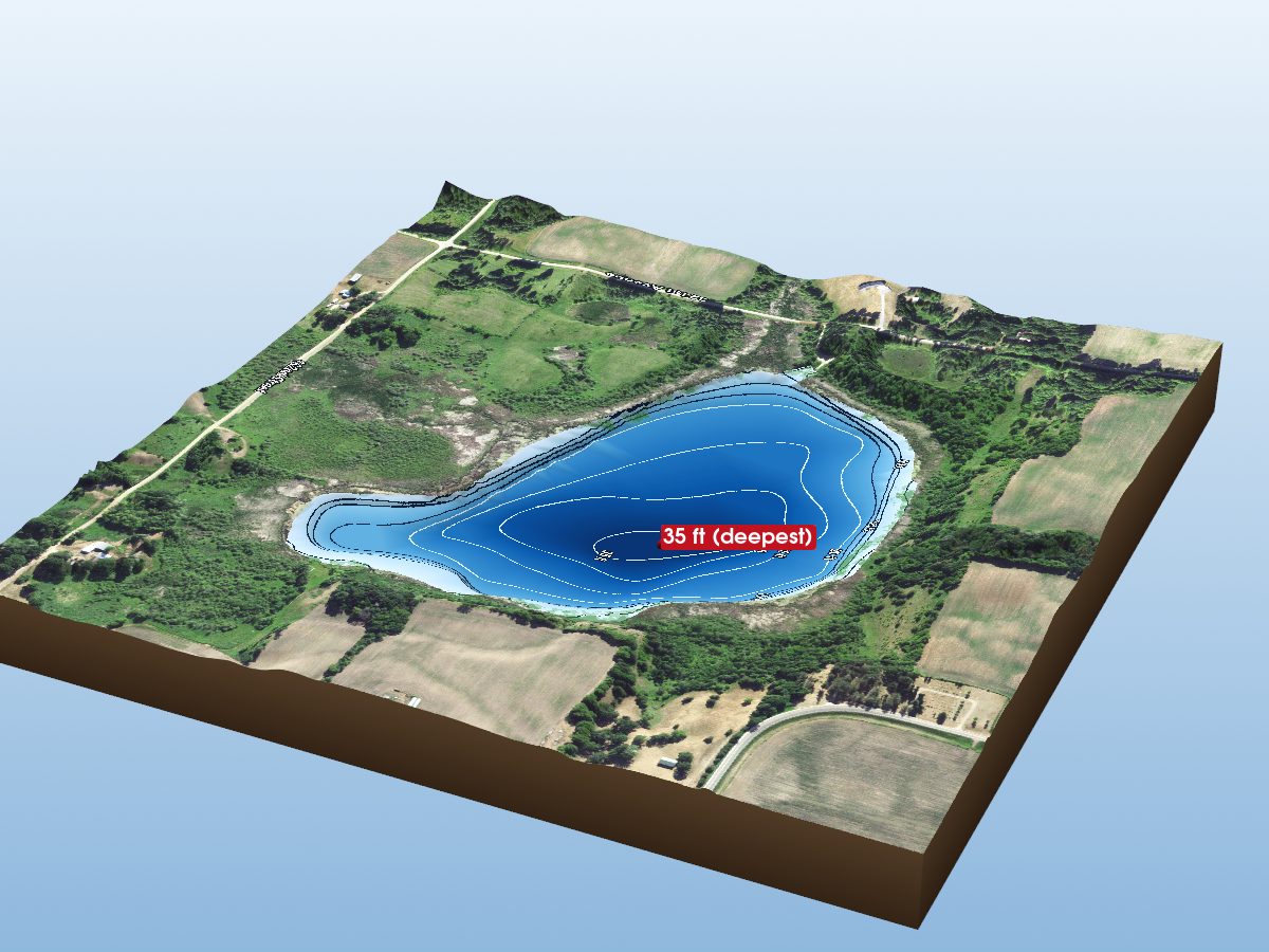 Depth map of Buck Lake