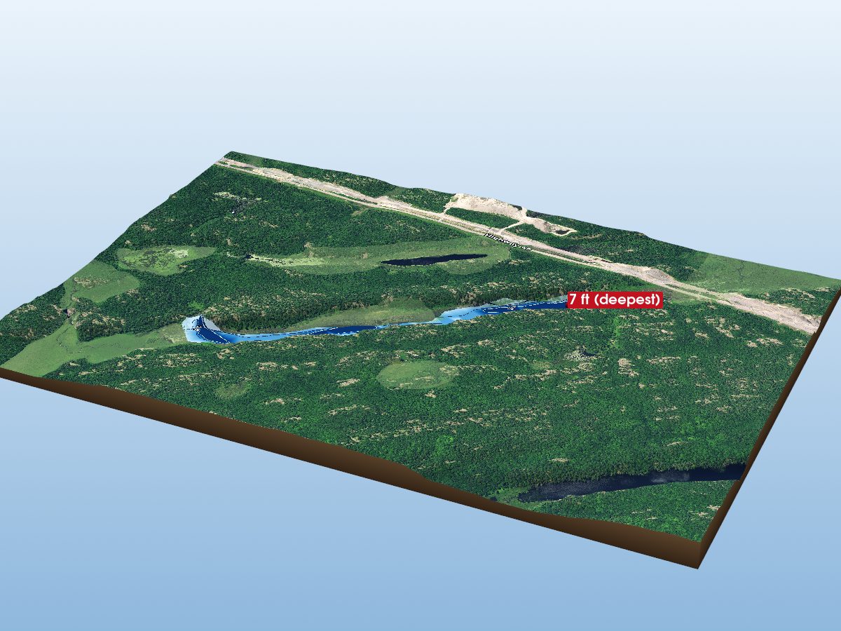Depth map of Bucke Lake
