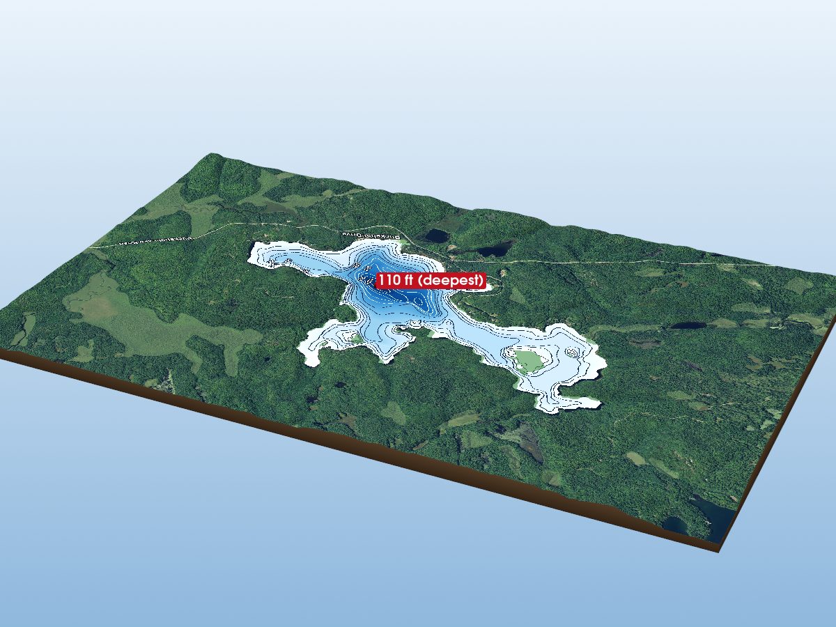 Depth map of Buckshot Lake