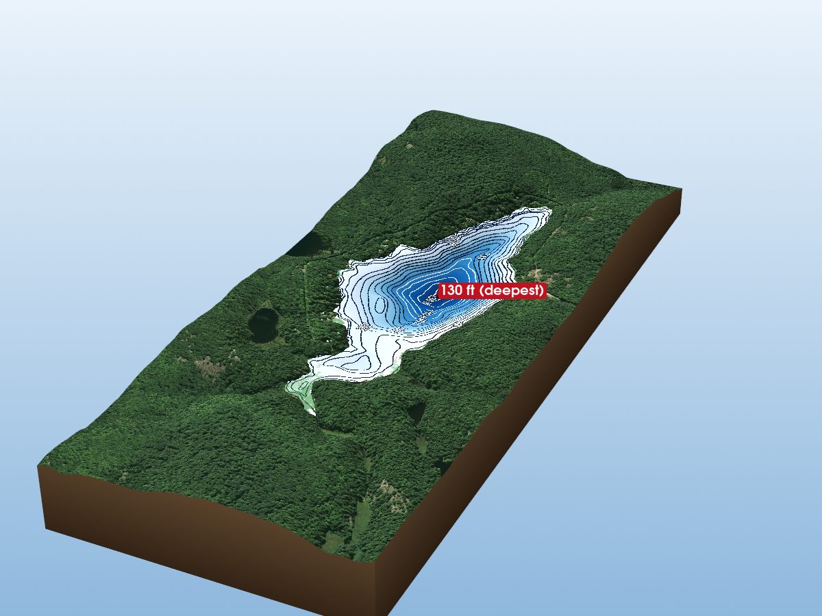 Depth map of Buckskin Lake