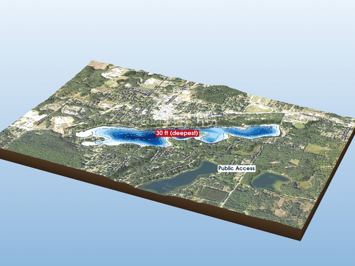 Depth map of Budd Lake