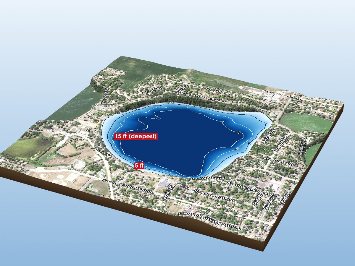 Depth map of Budd Lake