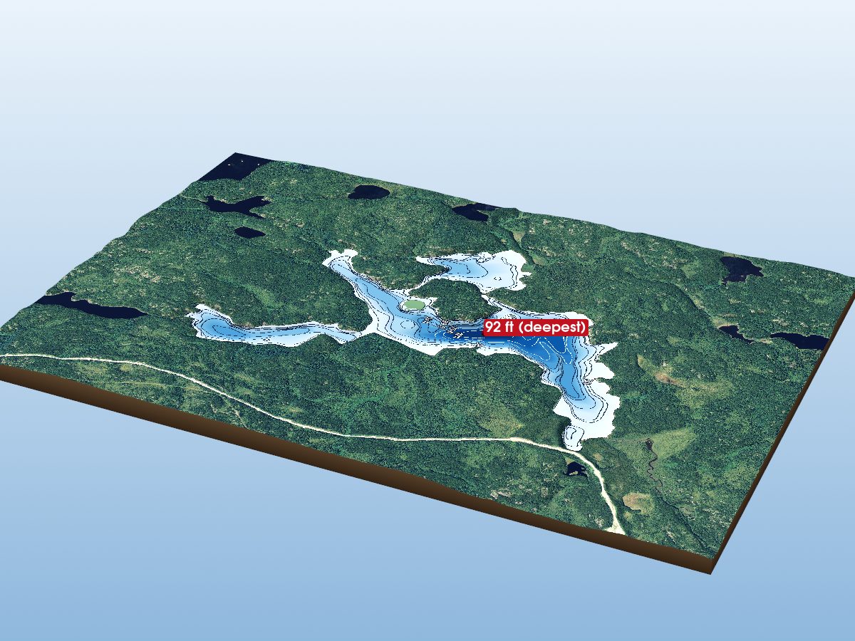 Depth map of Buddell Lake