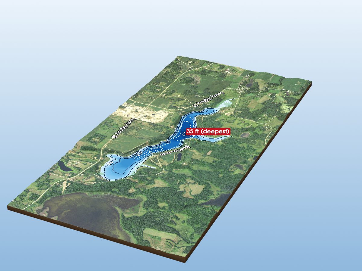 Depth map of Buffalo Lake