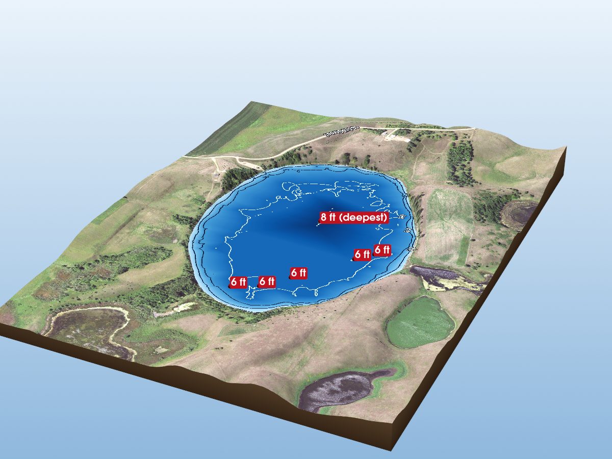 Depth map of Buffalo Lake