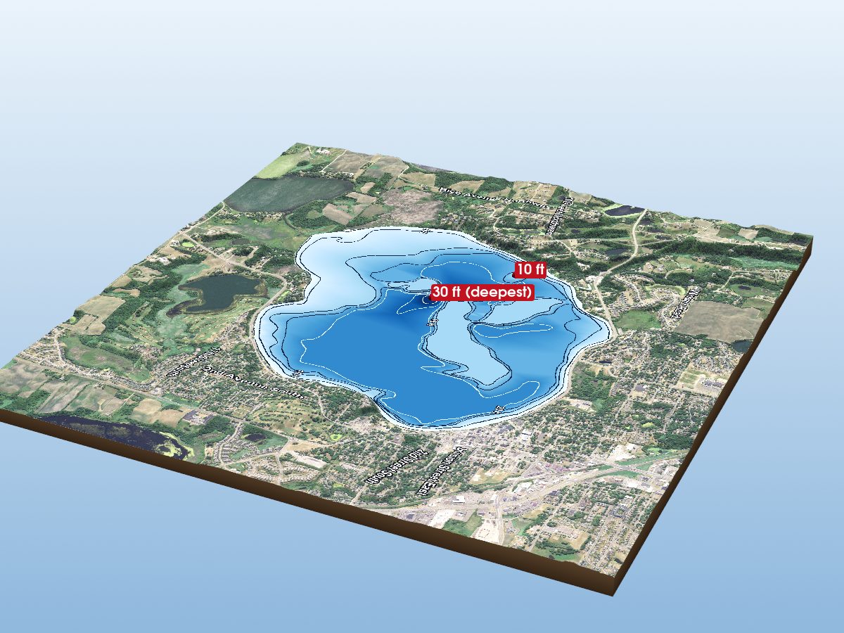 Depth map of Buffalo Lake