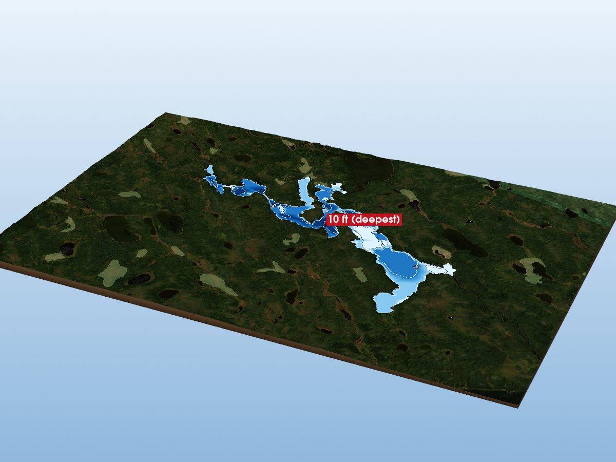 Depth map of Bug Lake