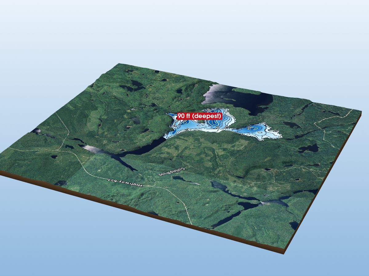 Depth map of Bukemiga Lake