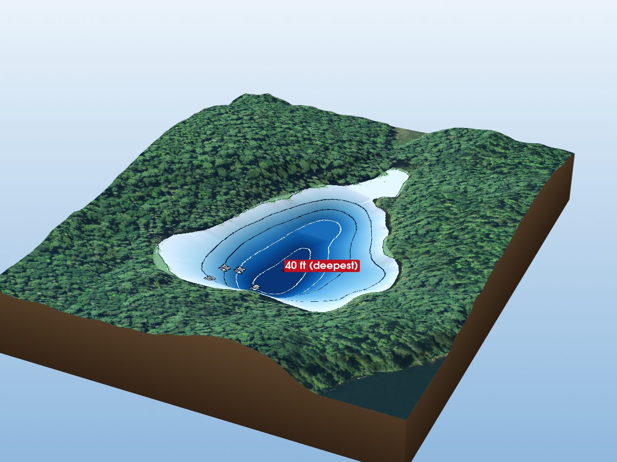 Depth map of Bulger Lake