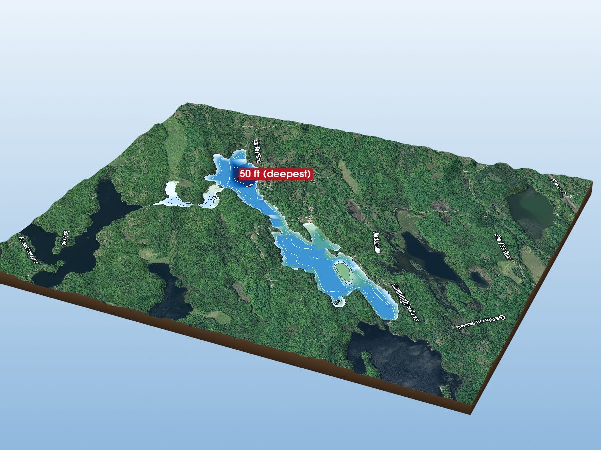 Depth map of Bull Lake