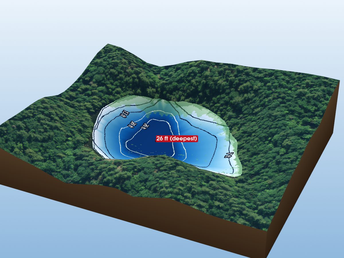 Depth map of Bullseye Lake