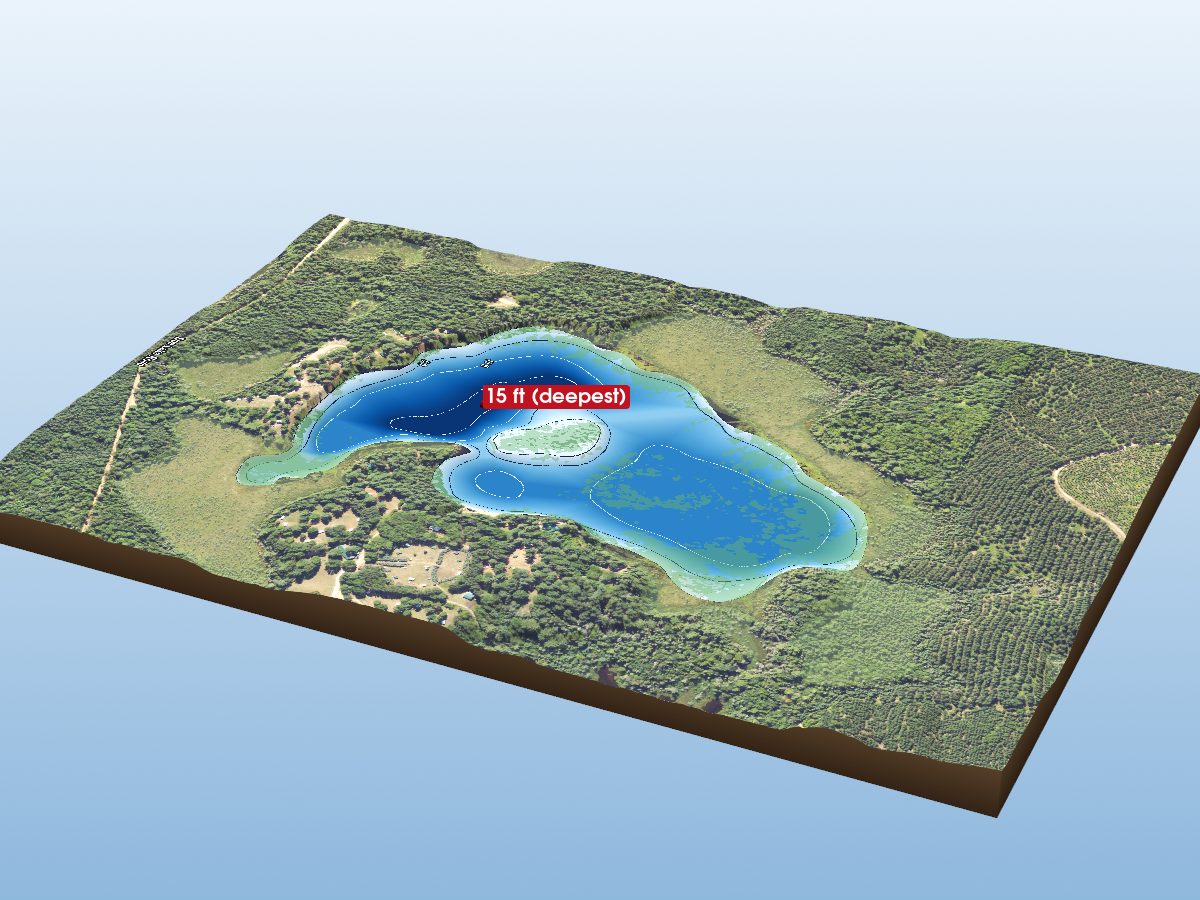 Depth map of Bunting Lake
