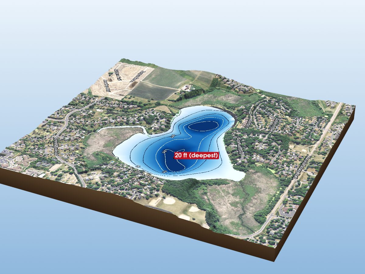 Depth map of Burandt Lake