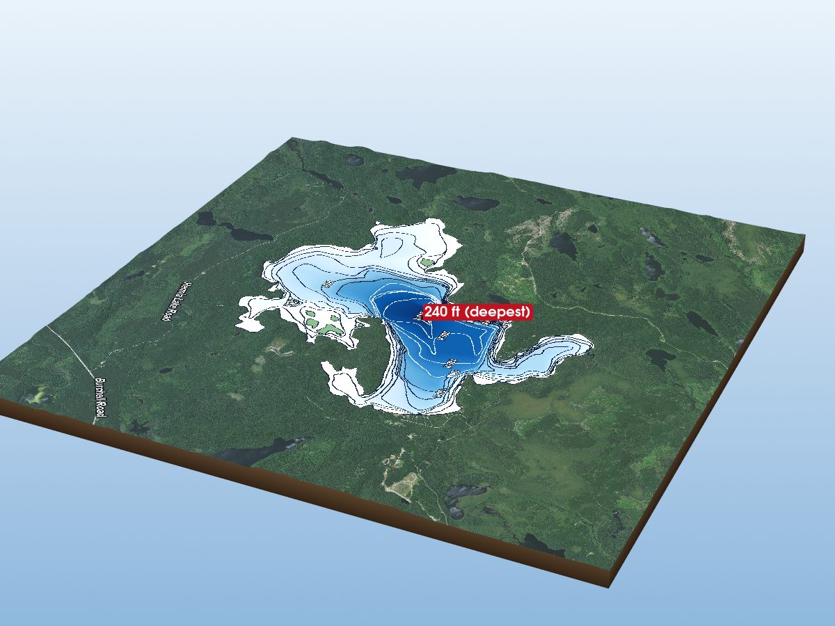 Depth map of Burchell Lake