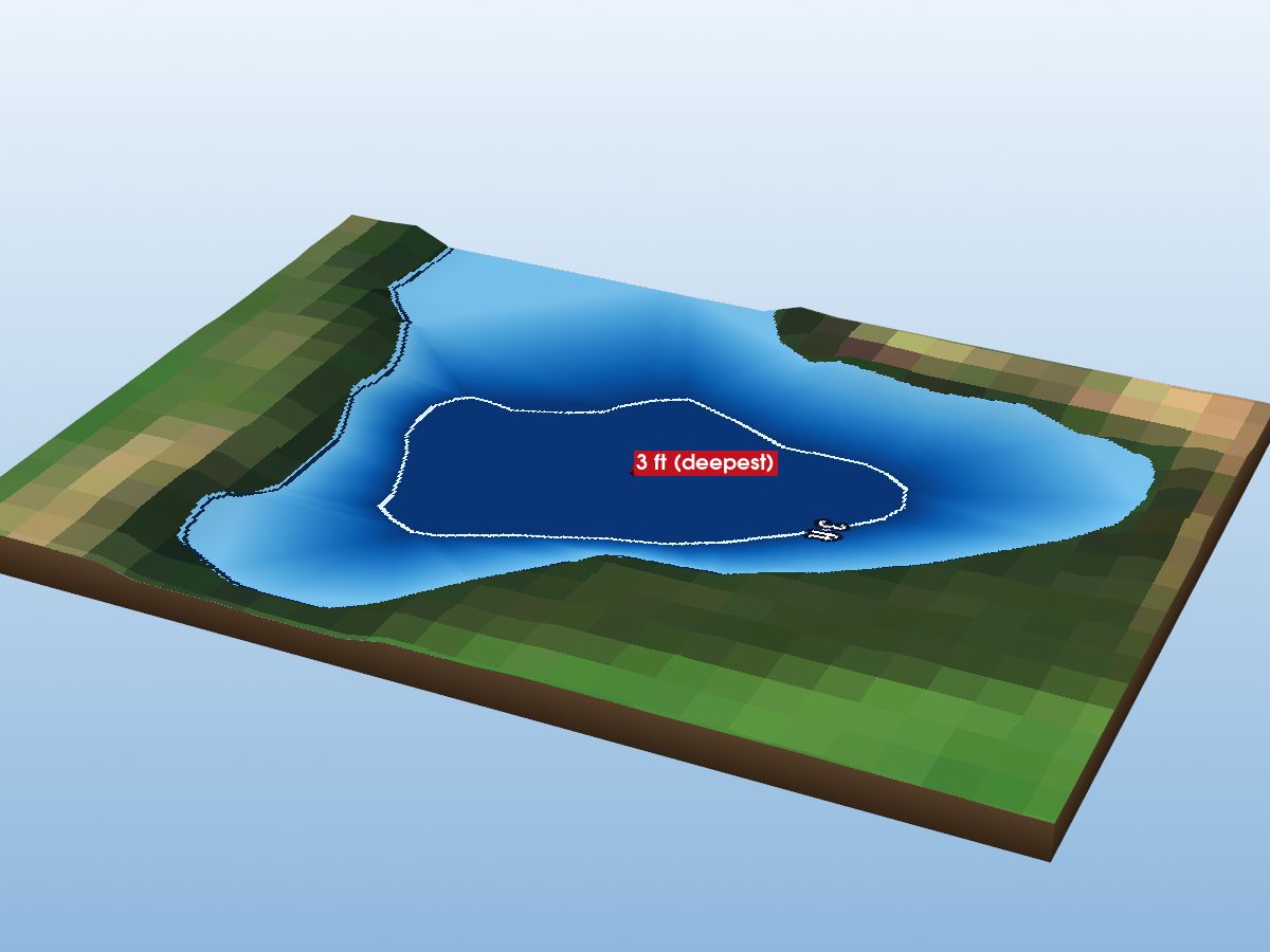 Depth map of Burford Lake 2B