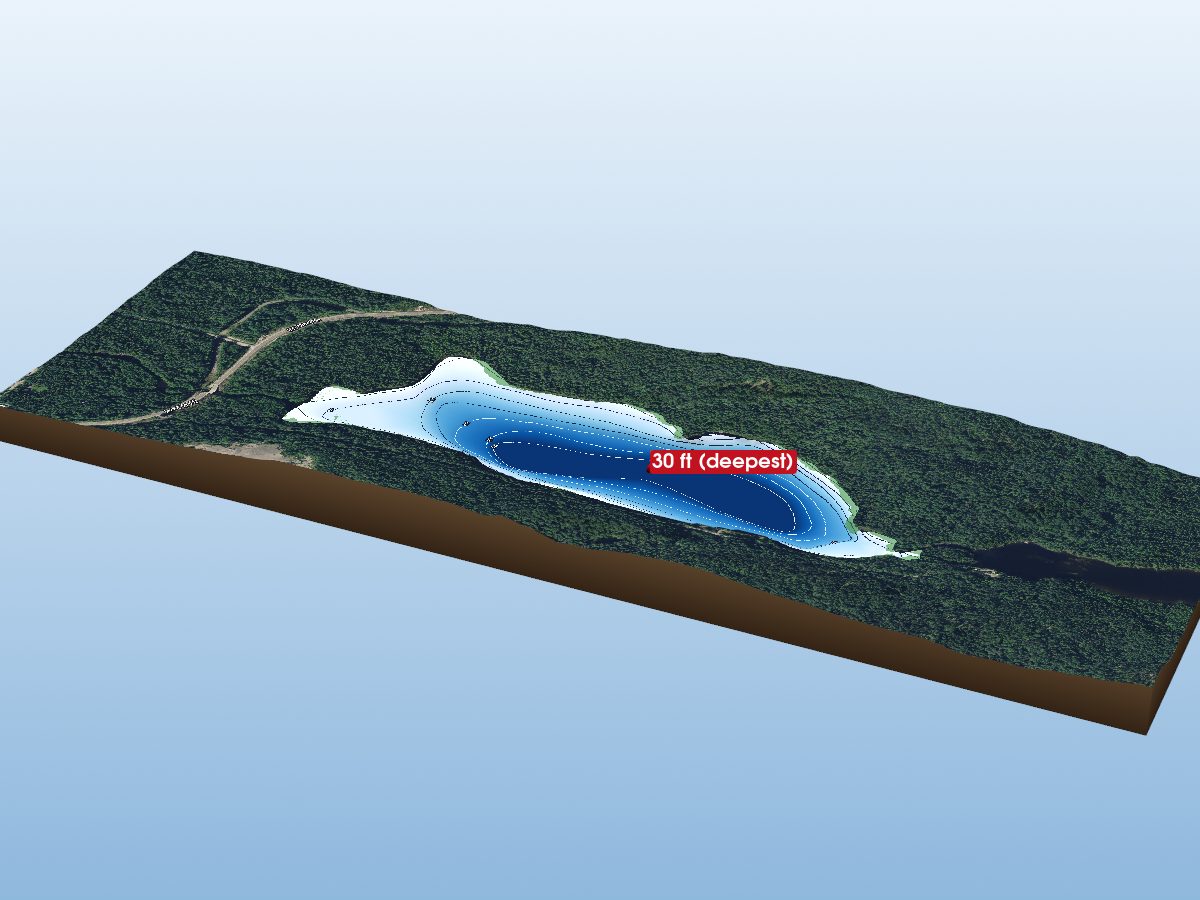 Depth map of Burk Lake