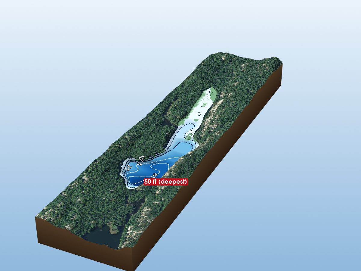 Depth map of Burke Lake