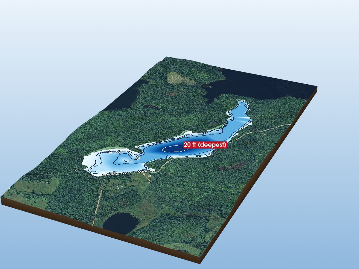 Depth map of Burns Lake