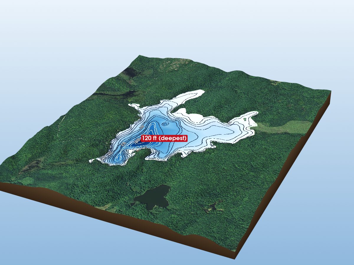 Depth map of Burns Lake