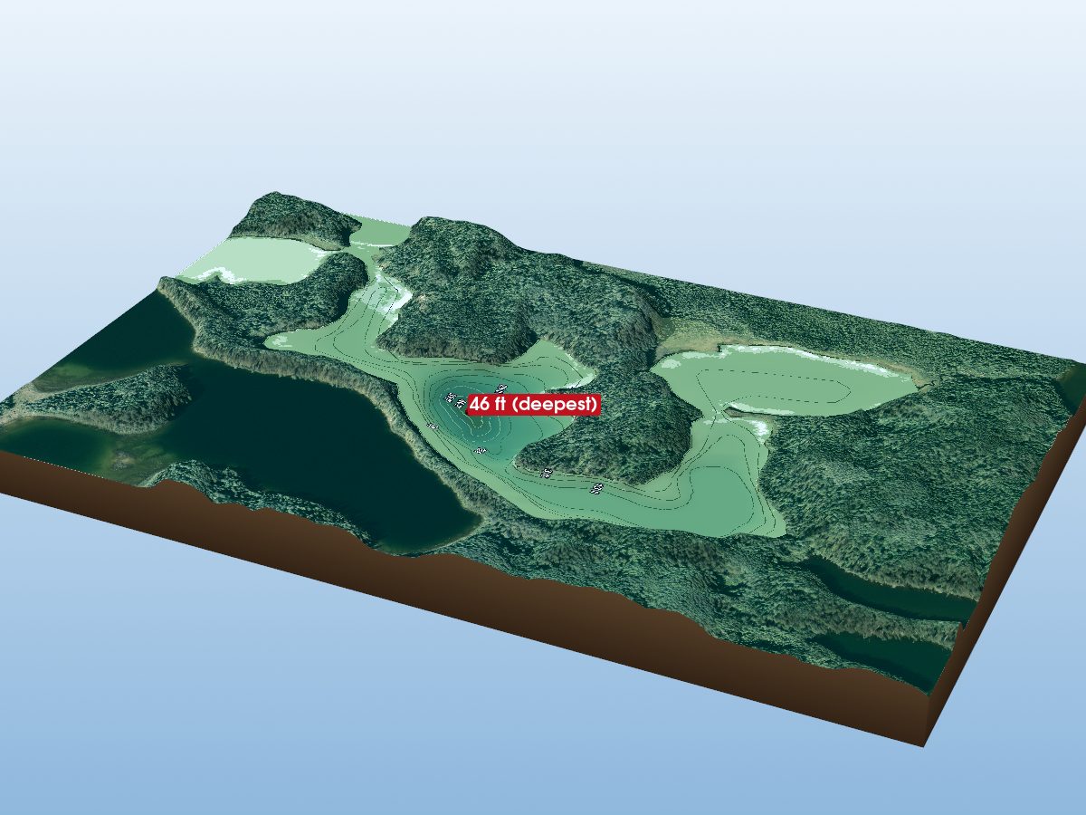 Depth map of Burnt Lake