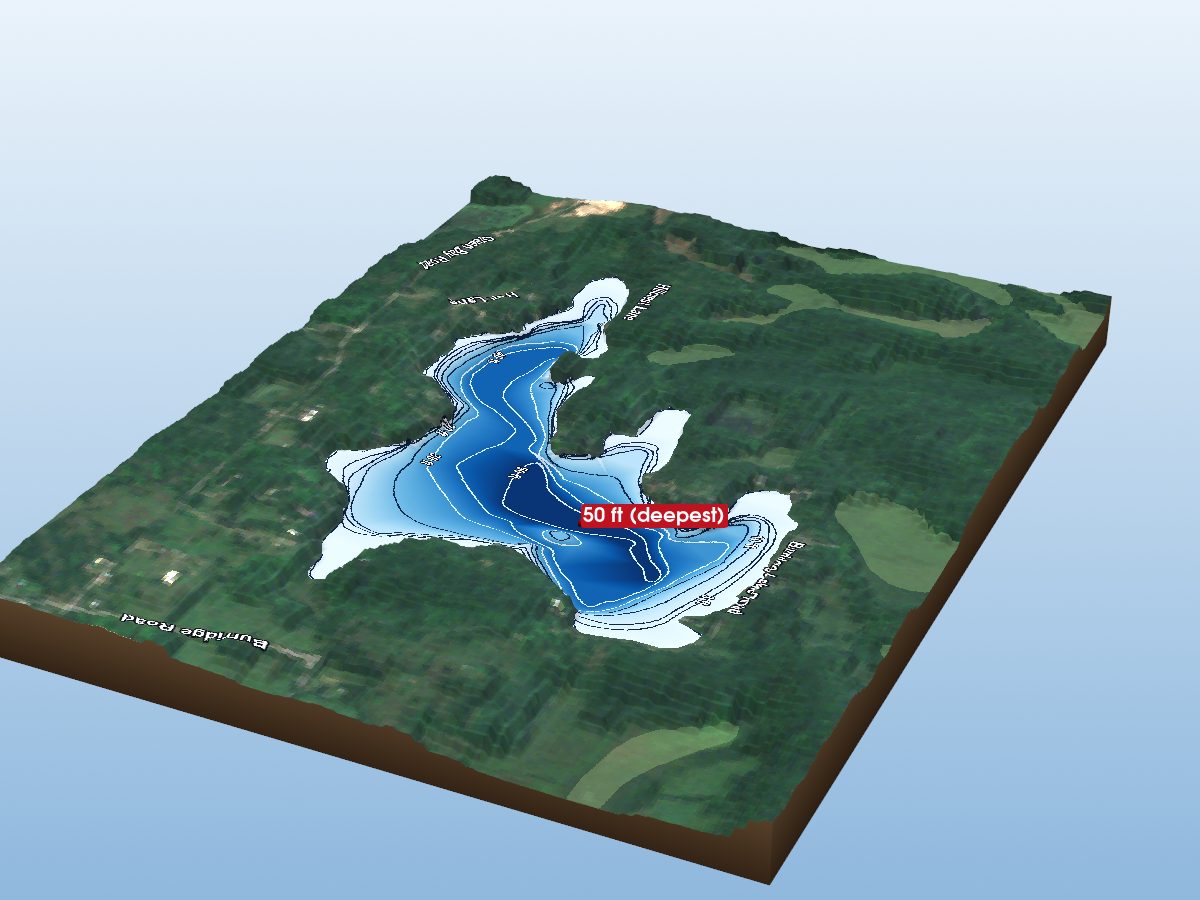 Depth map of Burride Lake