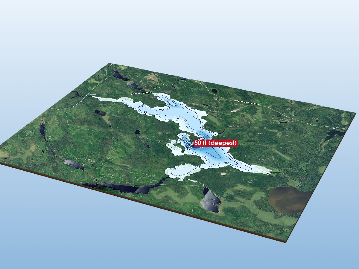 Depth map of Burrows Lake