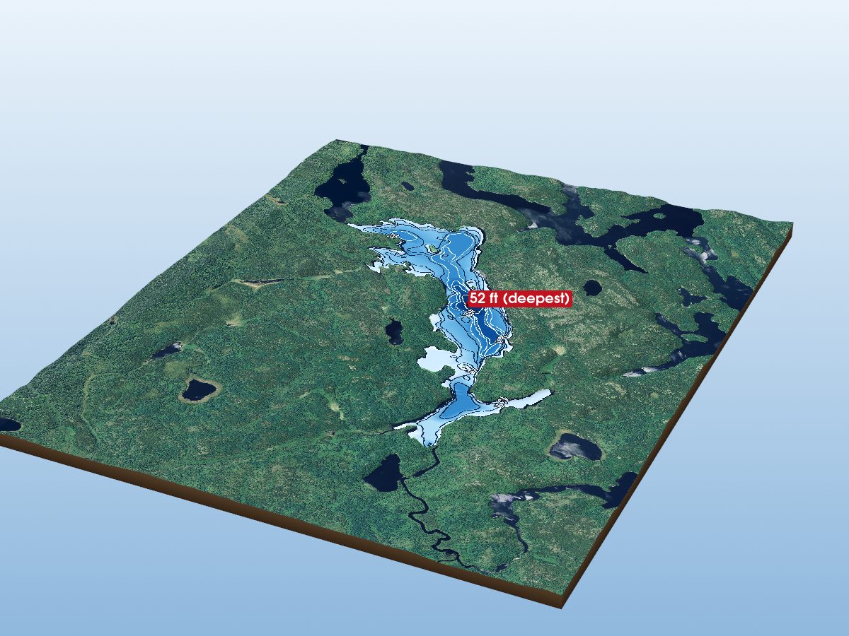 Depth map of Bury Lake