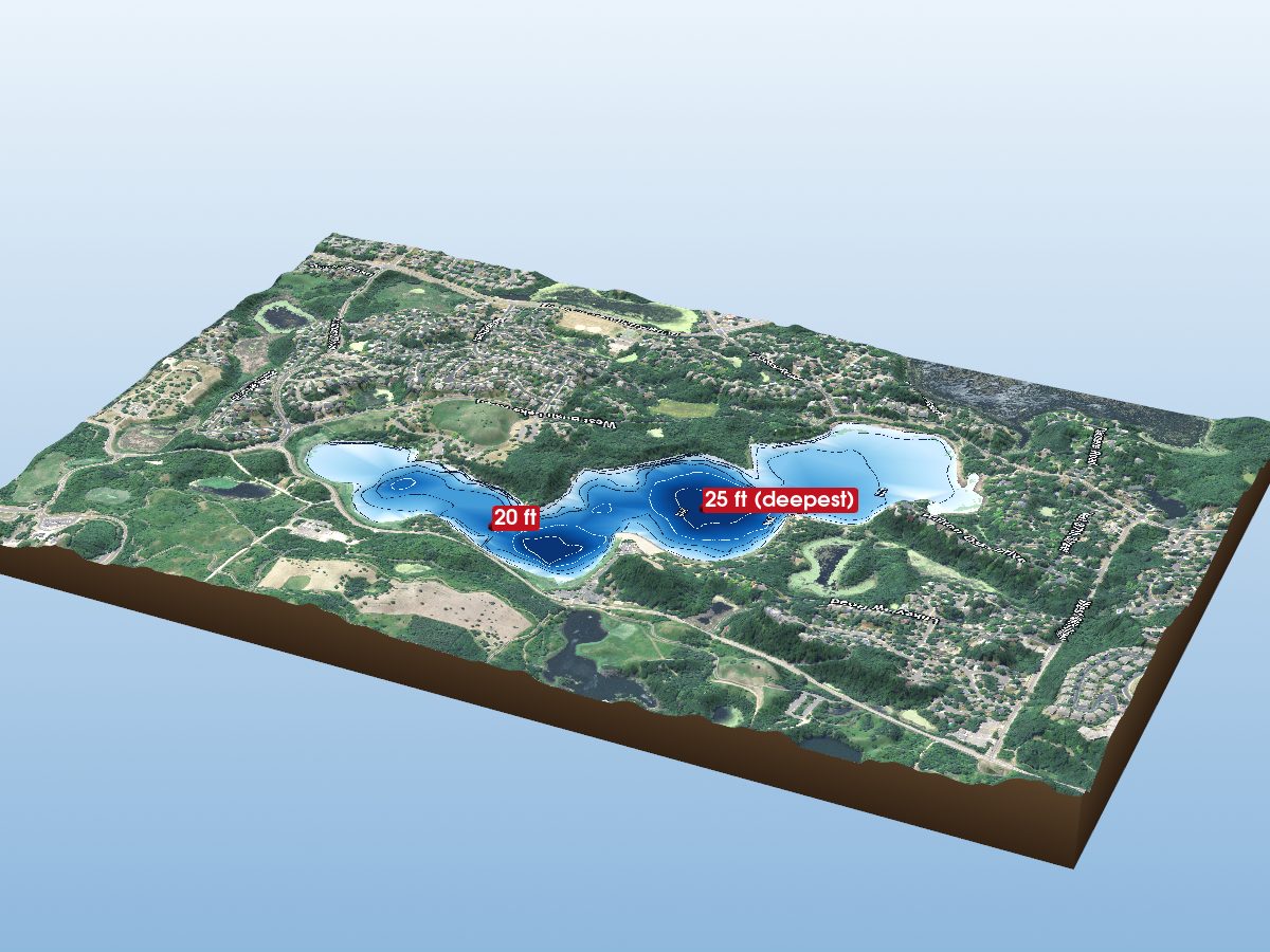 Depth map of Bush Lake