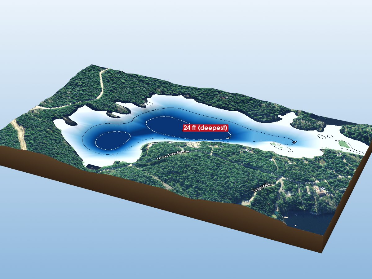 Depth map of Bush Lake