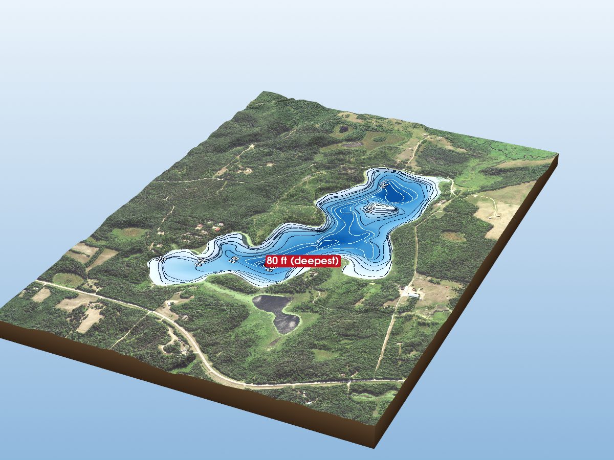 Depth map of Buzzle Lake