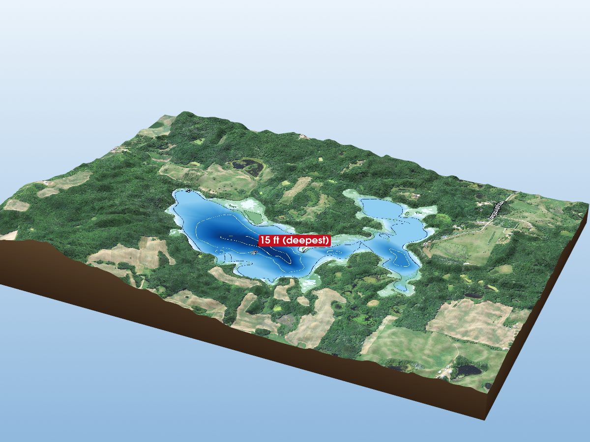 Depth map of Byer Lake