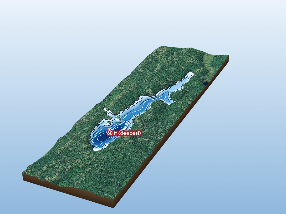Depth map of Byrnes Lake